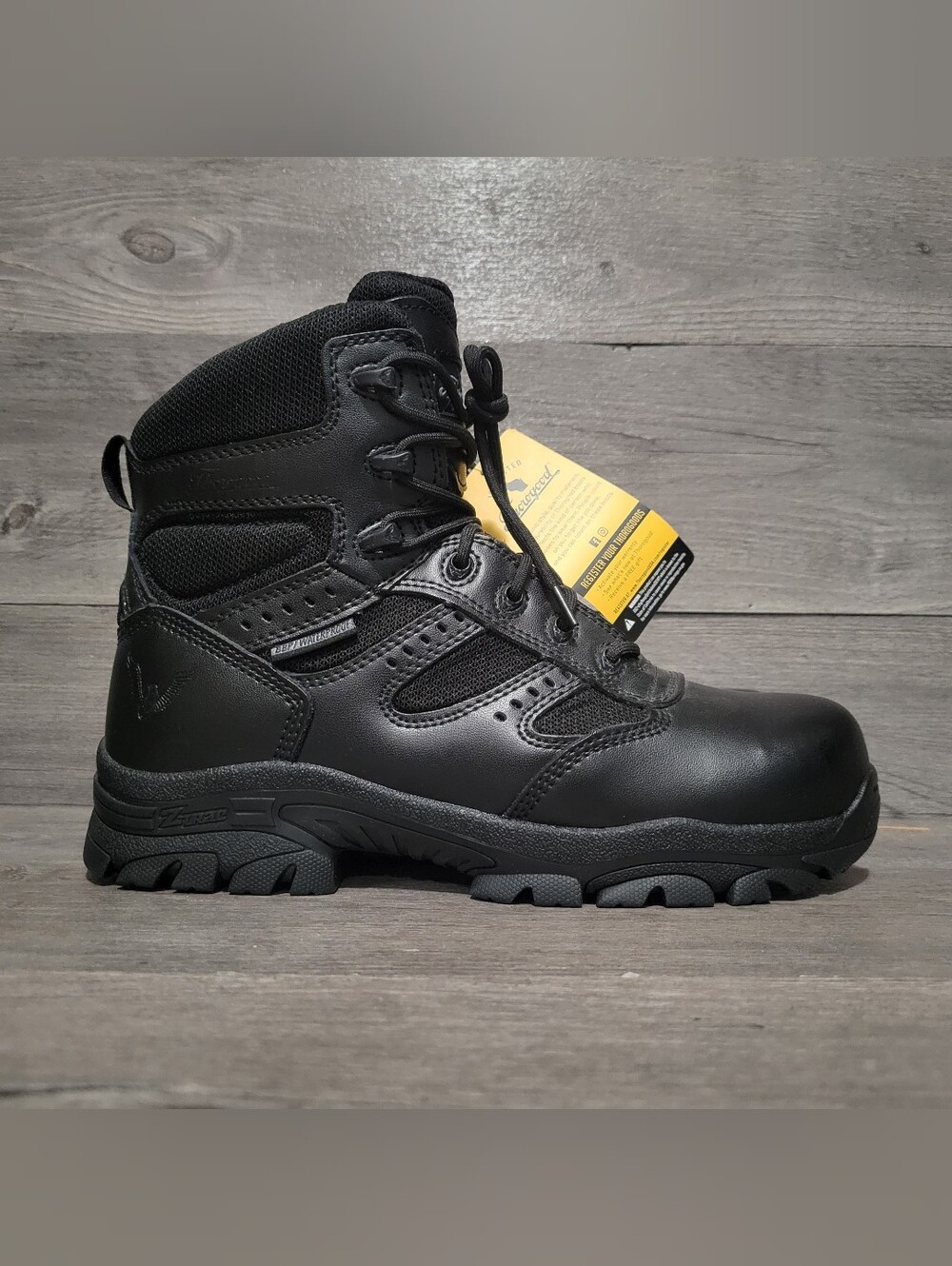Thorogood Deuce Series WP 6" Zip Mens Size 8 Boots Black